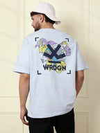 Heavy GSM Back Printed T-Shirt | Blue