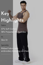 Ribbed Tank Brown