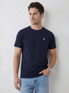 Solid Slim Fit T-Shirt | Navy Blue