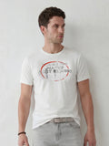 Distressed Graphic Slim Fit T-Shirt | Off White