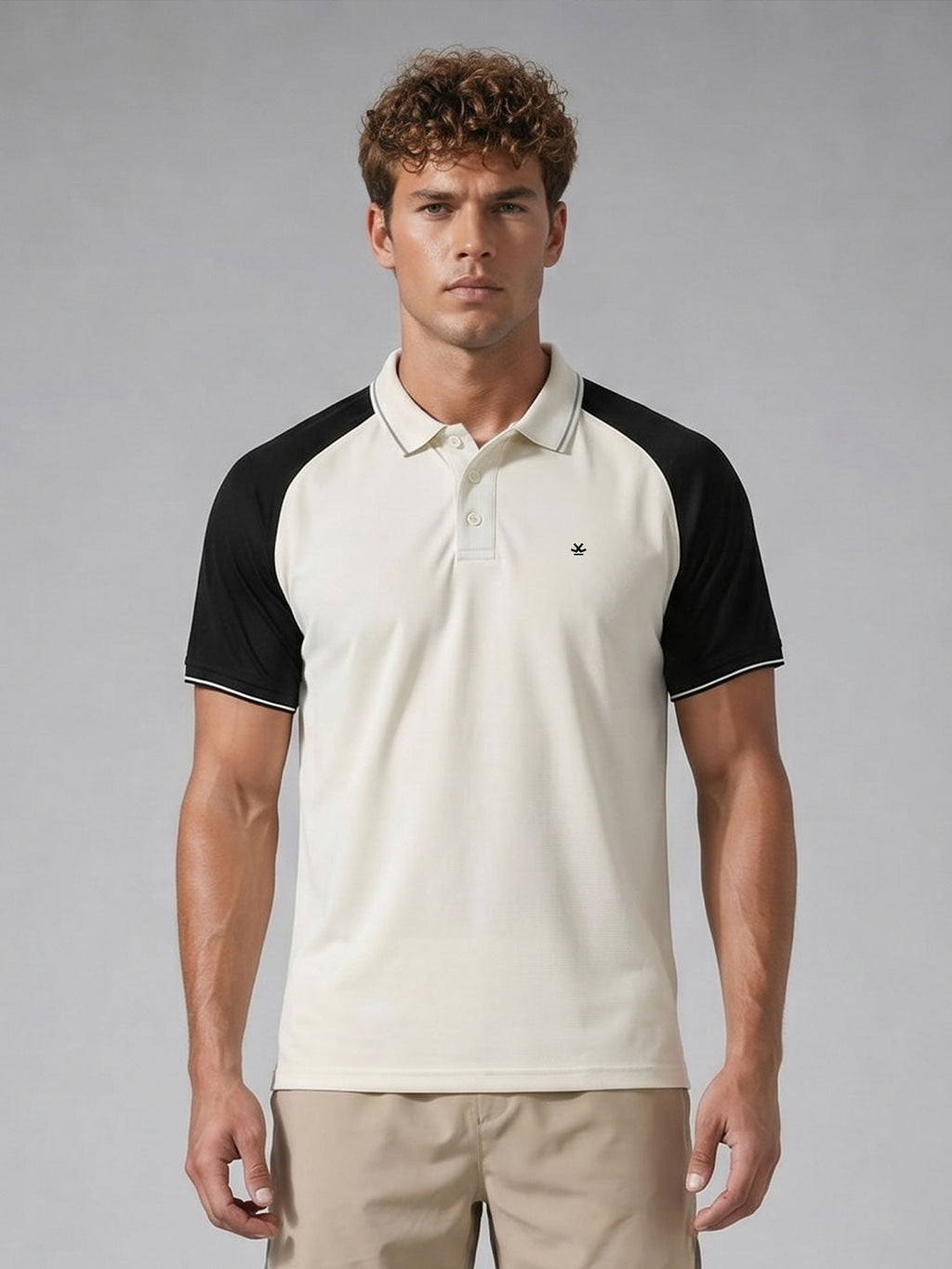 Colourblocked Nylon Polo | Active |  White