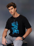 Placement Printed T-Shirt   |  Black