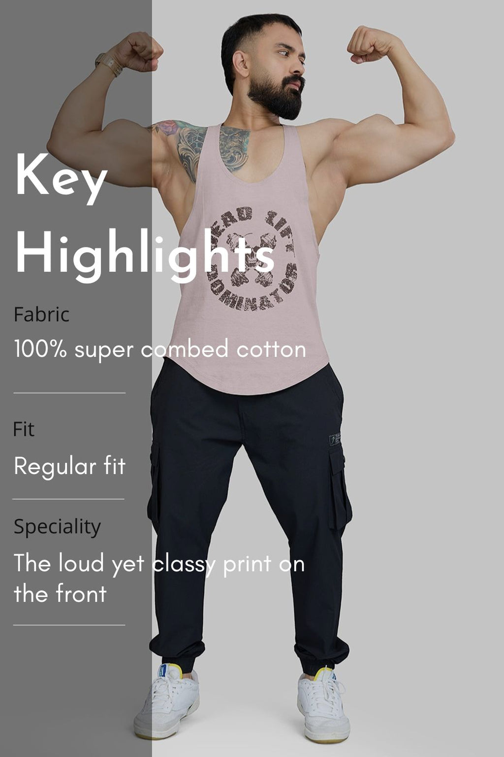 DeadLift Stringer Beige