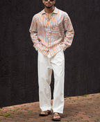 Rust Brown Regular Fit Full Sleeves Shirt