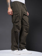 Parachute Pants For Men - Olive Green