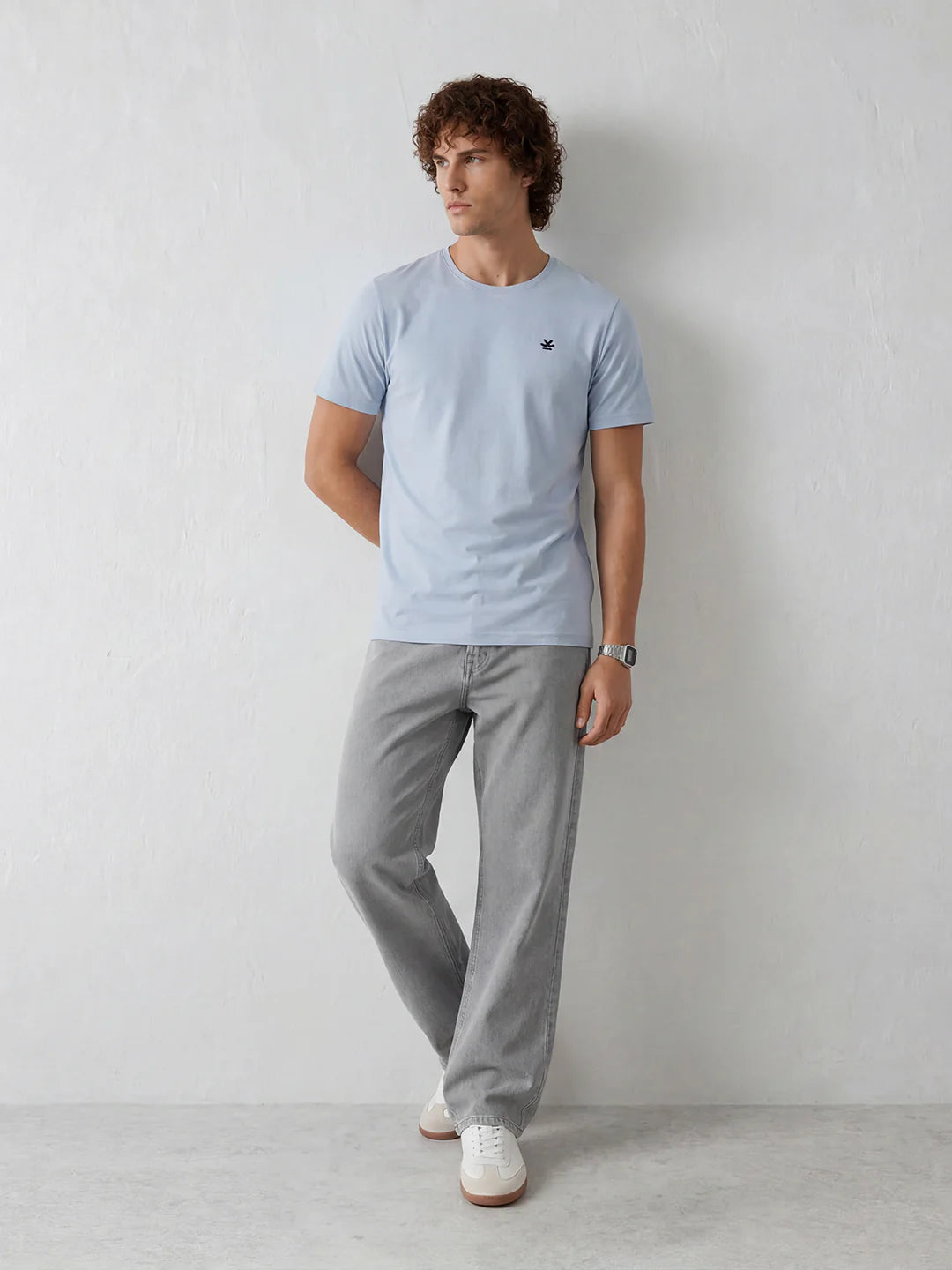 Solid Slim Fit T-Shirt | Light Blue