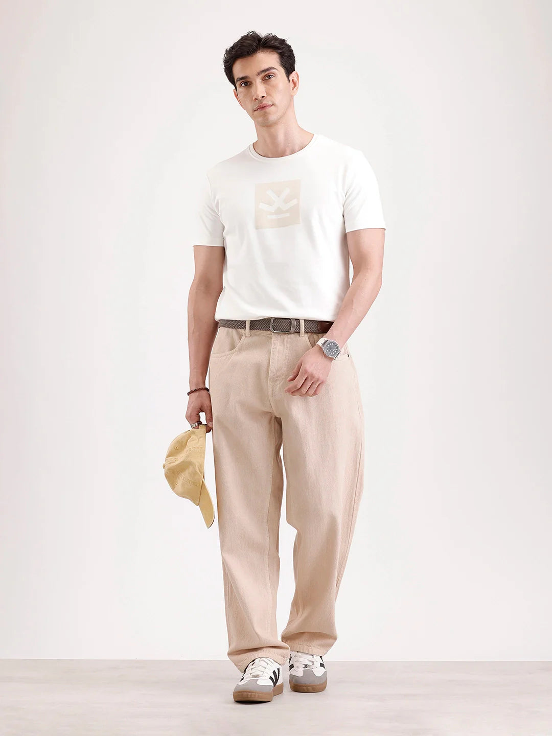 Classic Half Sleeve Printed T-Shirt   |  Off White