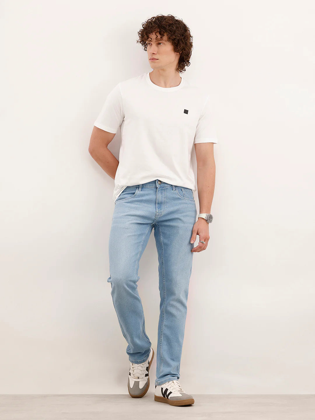 Solid Slim Fit T-Shirt  | White