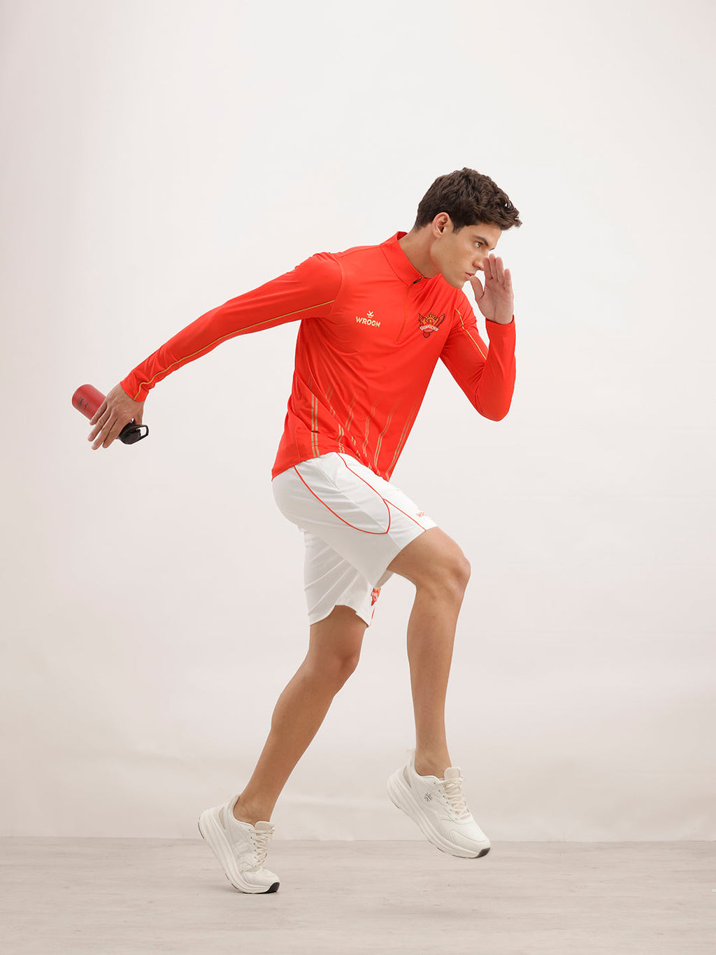 Wrogn x SRH Performance Quarter Zip T-Shirt | Orange