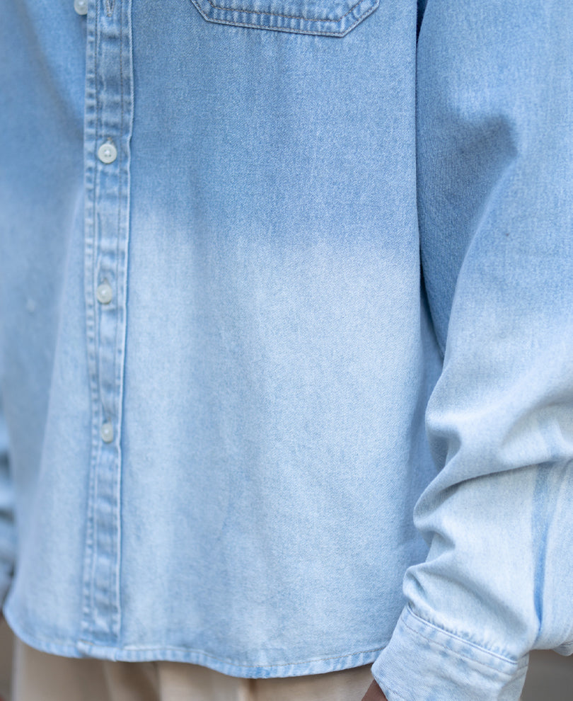 Light Blue Ombre Denim Shirt