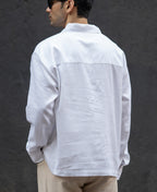 White Lightweight Structured Kurta Shirt 100% Cotton