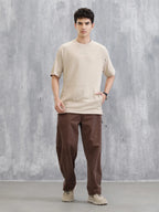 Raglan Sleeve Patch Pocket T-Shirt | Beige