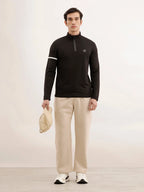 Slim Fit Full Sleeve Active T-Shirt | Black