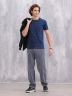 Solid Slim Fit T-Shirt  | Navy Blue