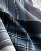 Blue Macro Checks Shirt 100% Cotton