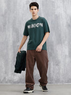 Typography Graphic Printed T-Shirt | Green