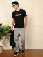Foil Printed T-Shirt | Black