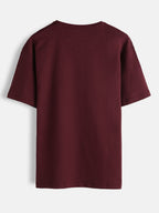 Embroidered Oversized T-Shirt | Maroon