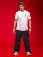 Slim Fit Placement Printed Tee | White