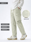 Embossed Flap Pocket Grey Cargo