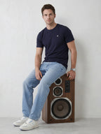 Solid Slim Fit T-Shirt | Navy Blue