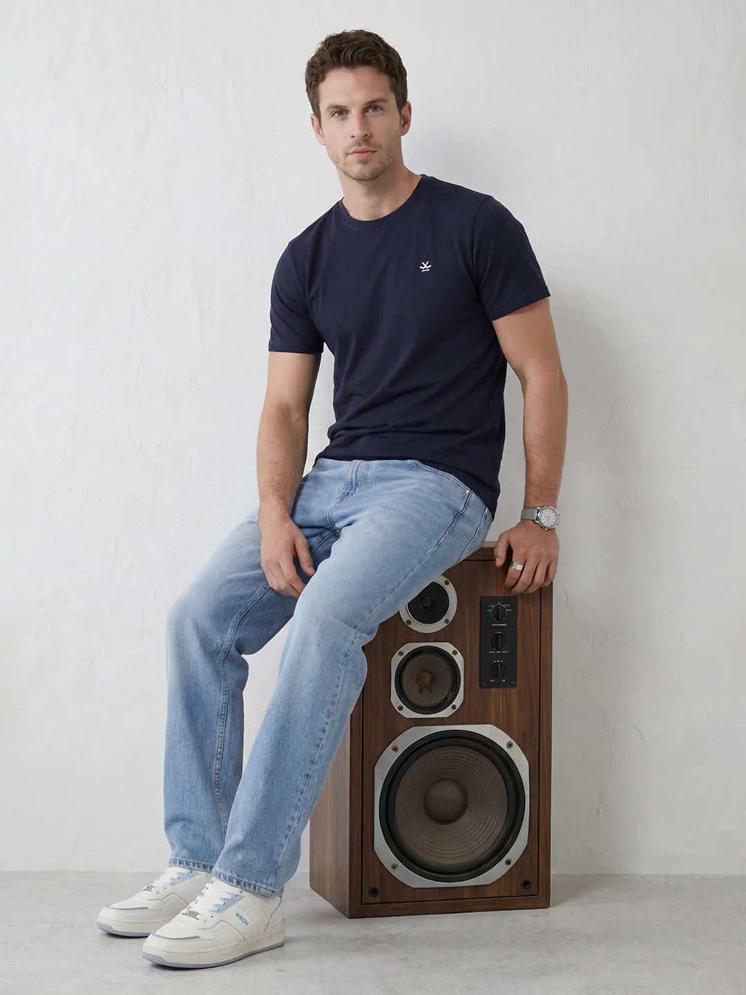 Solid Slim Fit T-Shirt | Navy Blue
