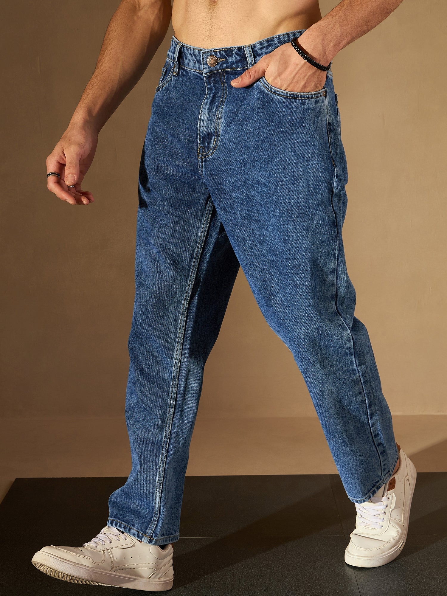 Vintage Blue Korean Baggy Jeans