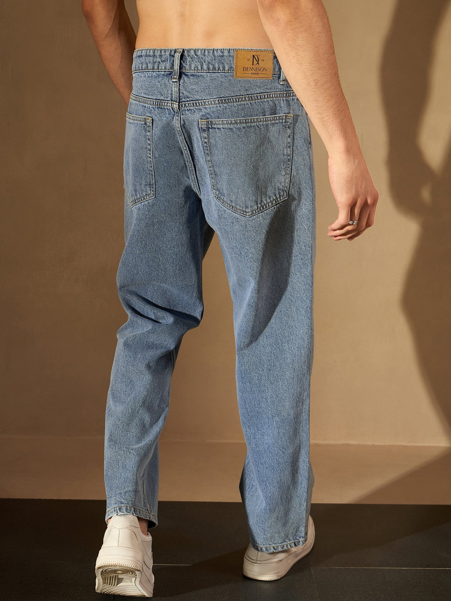 Blue Faded Korean Baggy Jeans