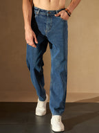 Midnight Blue Korean Baggy Jeans
