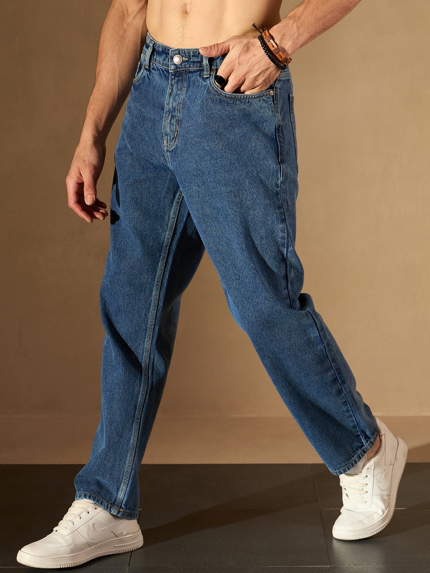 Midnight Blue Korean Baggy Jeans
