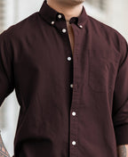 Brown Oxford Shirt 100% Cotton