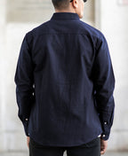 Navy Oxford Shirt 100% Cotton