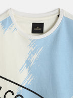 Panel Printed Oversized Fit T-Shirt | White