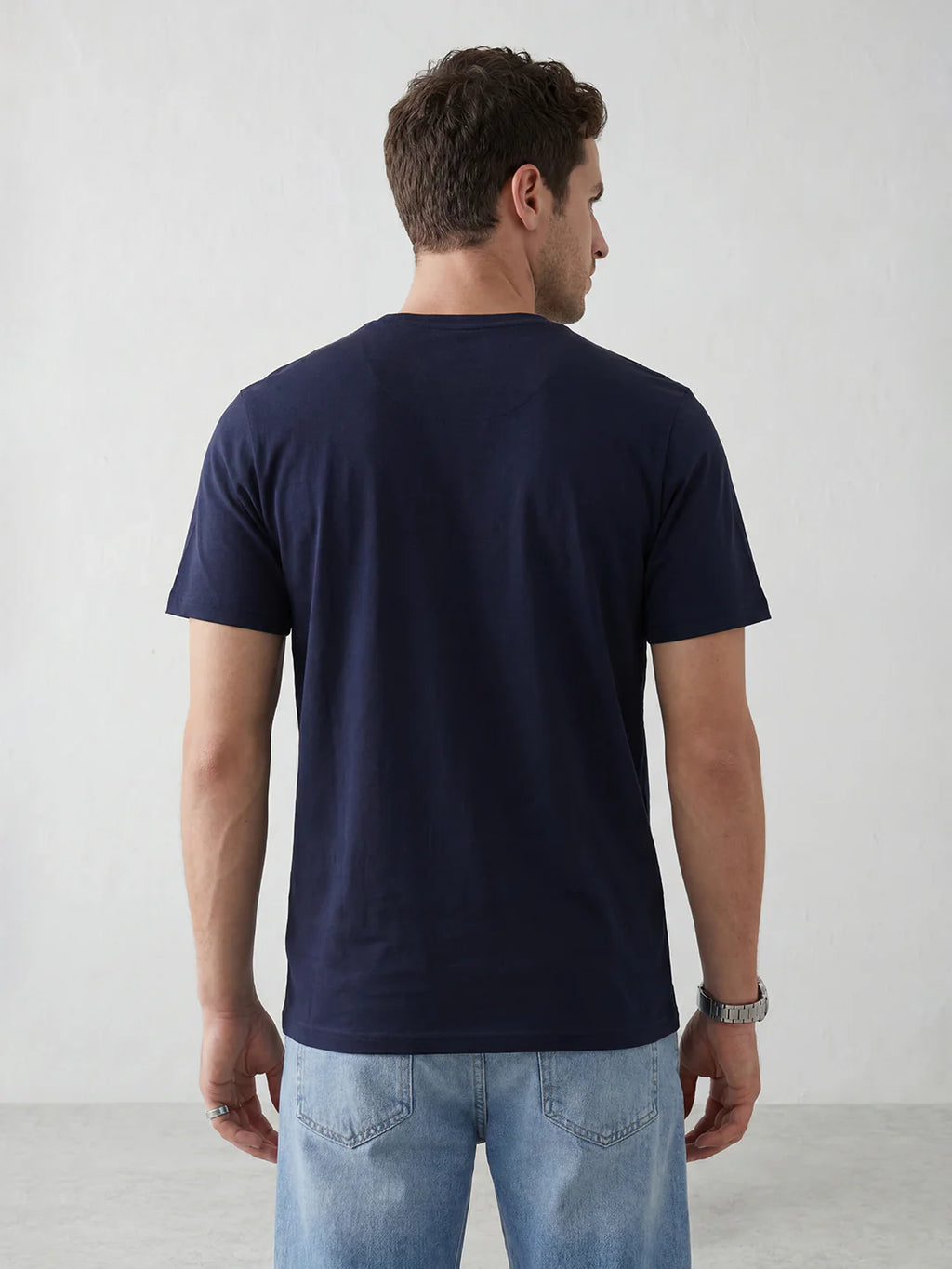 Solid Slim Fit T-Shirt | Navy Blue