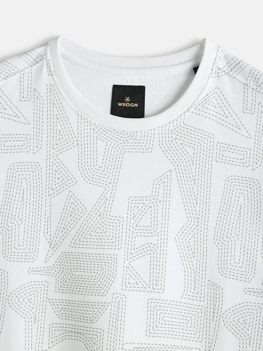 Tonal AOP Oversized T-Shirt | White