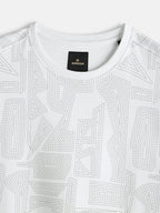 Tonal AOP Oversized T-Shirt | White