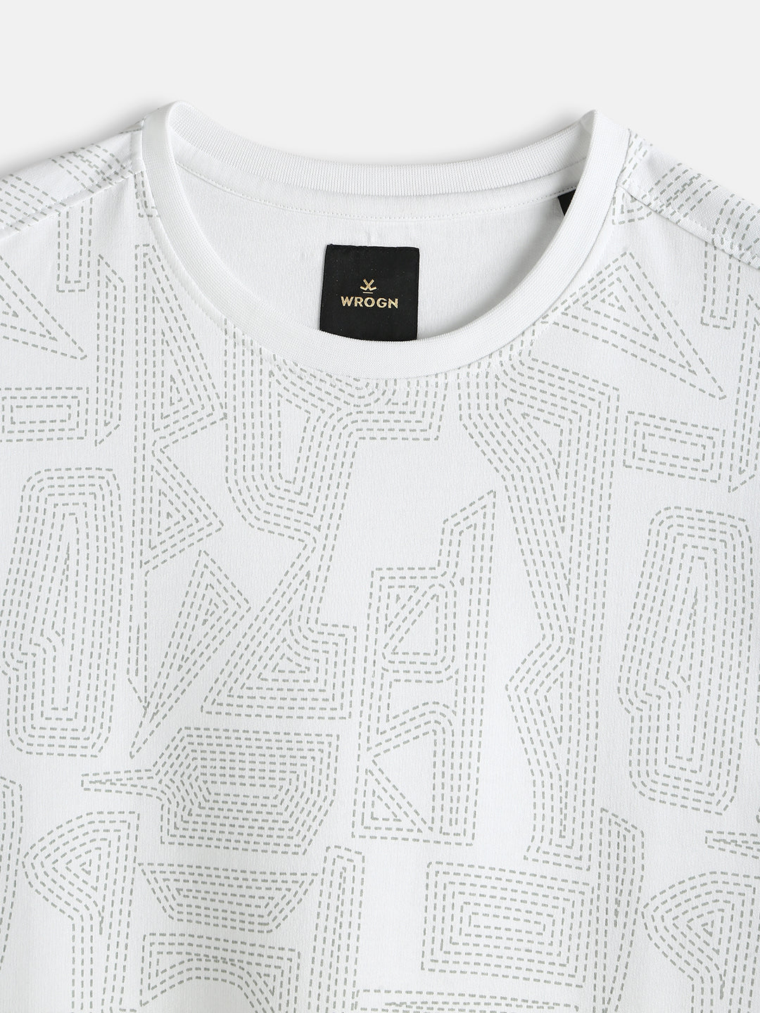 Tonal AOP Oversized T-Shirt | White