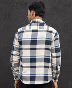 Navy Structure Checks Shirt
