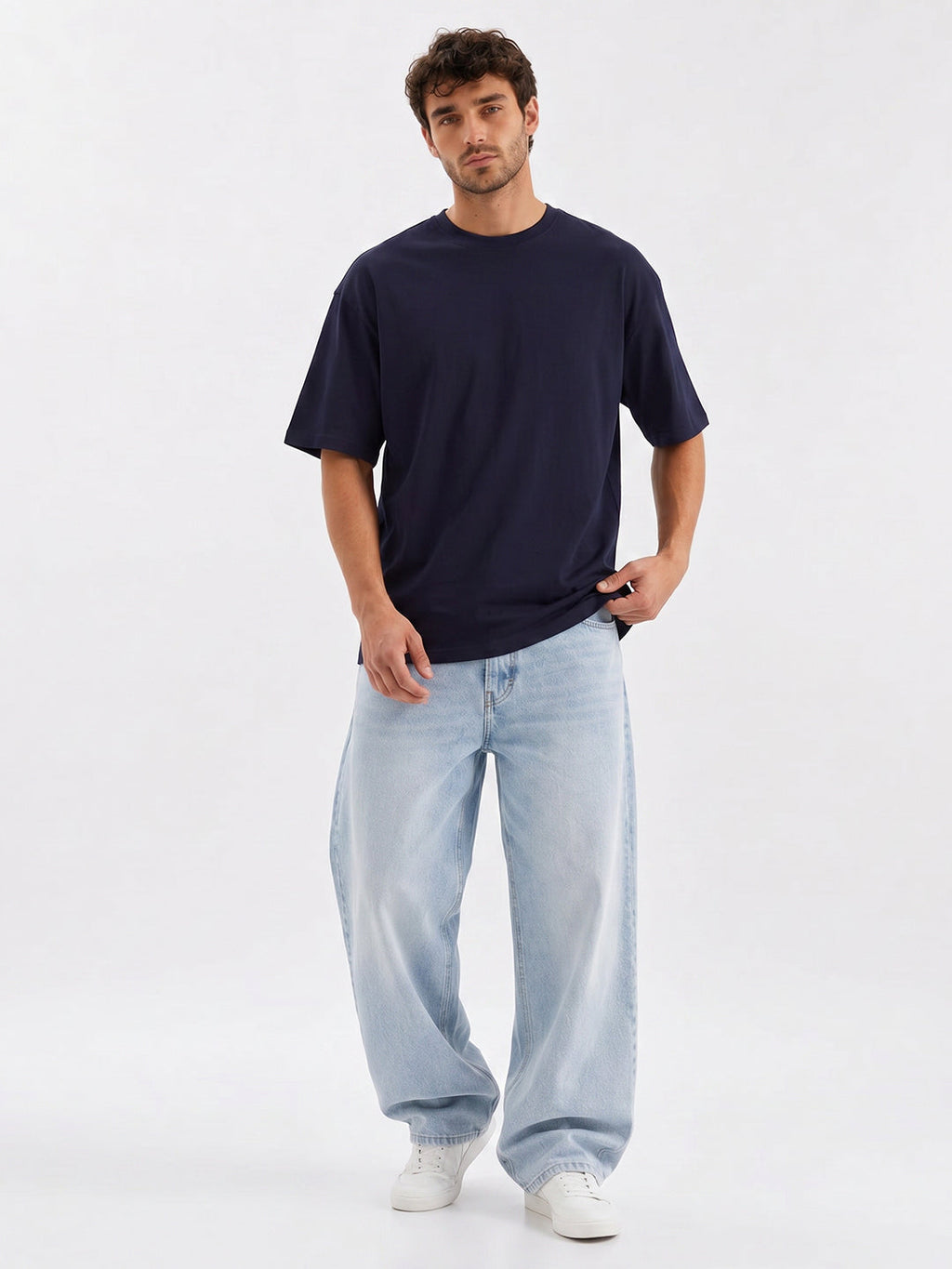 No Brainer Bounce Oversized T-Shirt | Essential | Navy Blue