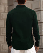 Dark Green Corduroy Buttondown Shirt 100% Cotton