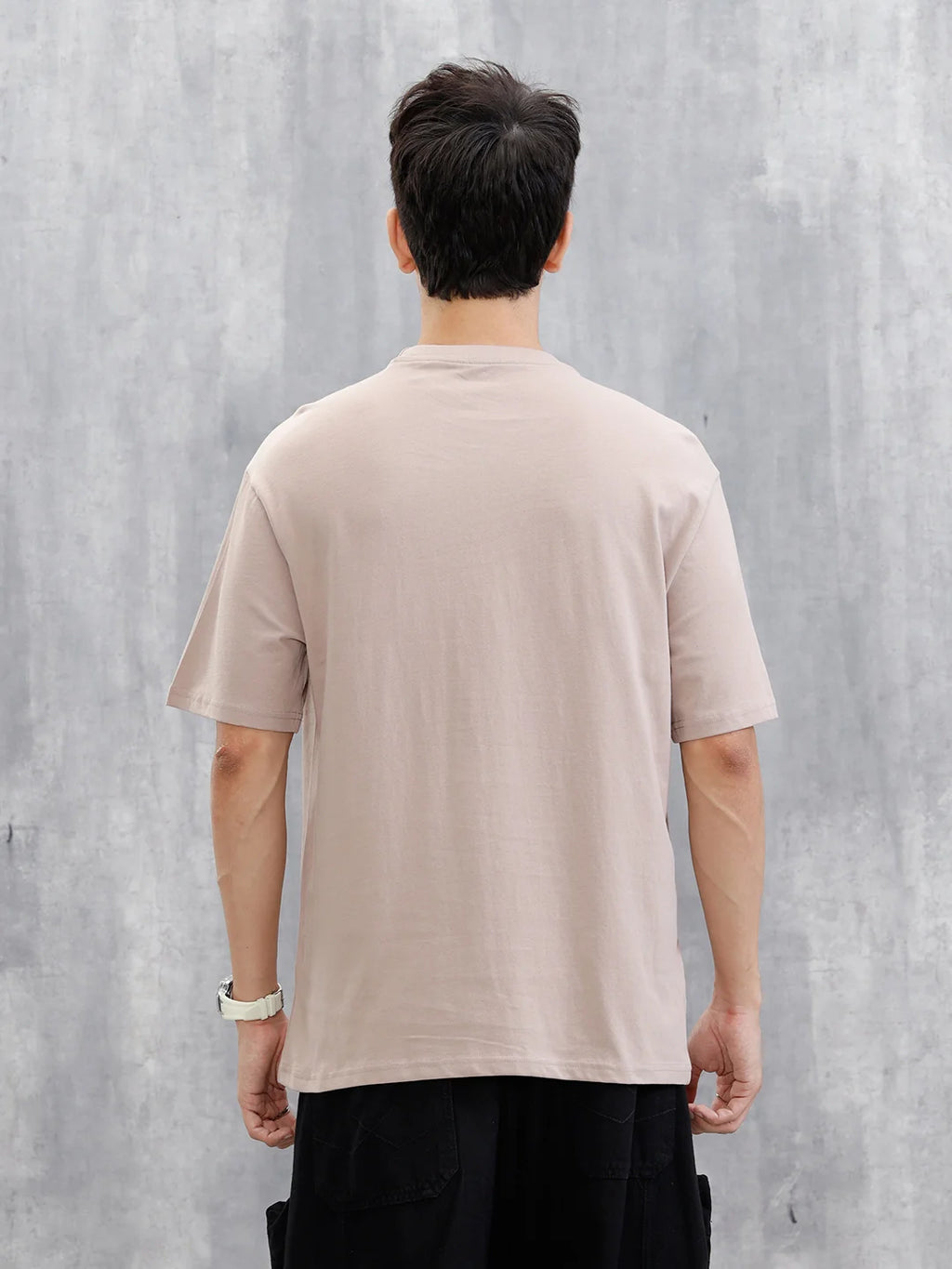 Printed Logo Oversized T-Shirt | Beige