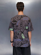 Graphic oversized tee | Charcoal
