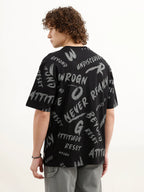 Oversized AOP T-Shirt | Black