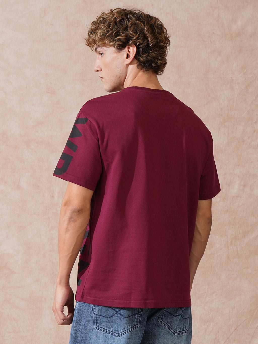 Heavy GSM Printed Oversized T-Shirt | Wine