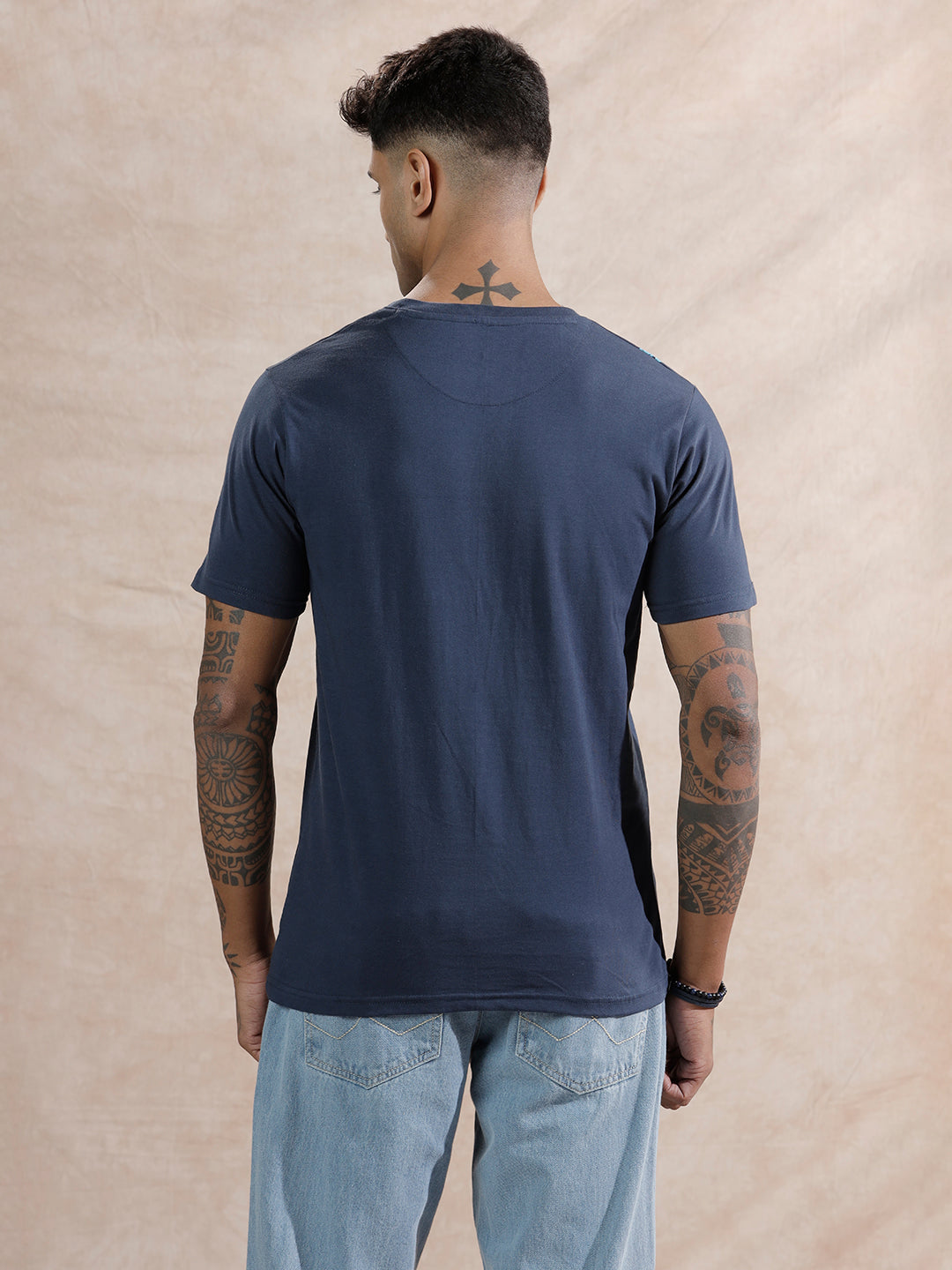 Graphic Slim Fit T-Shirt  | Navy Blue