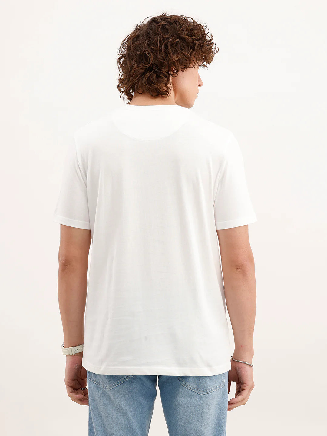 Solid Slim Fit T-Shirt  | White