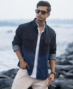 Navy Overdyed Structure Shirt