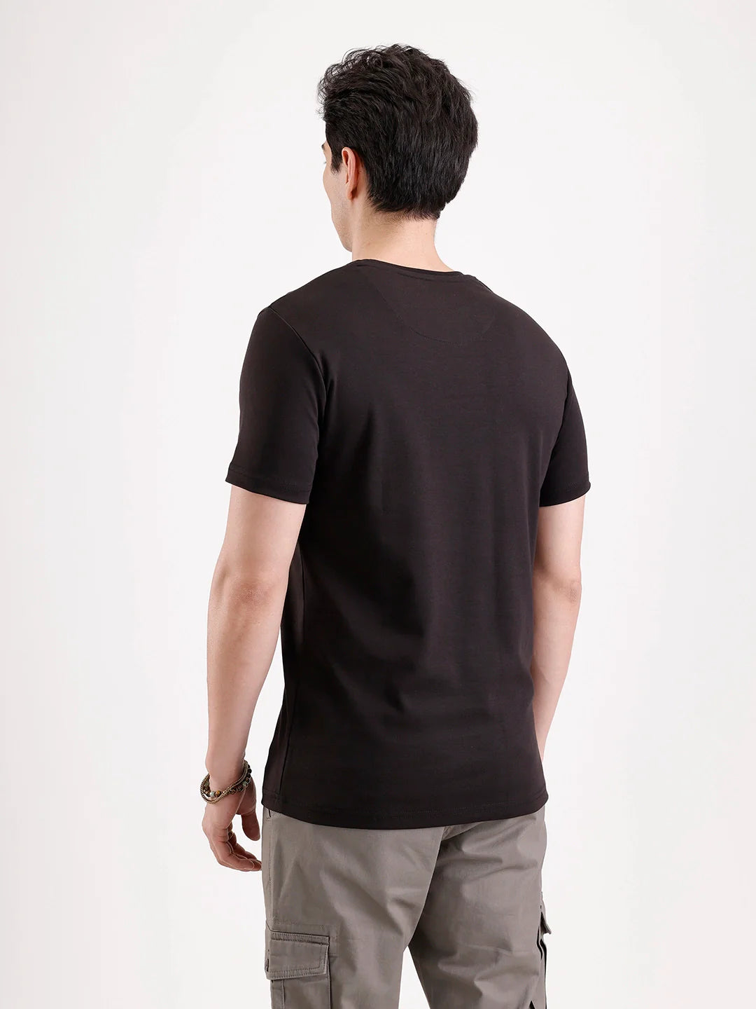 Solid HD Printed T-Shirt   |  Black
