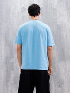 Wrogn Men’s Oversized Graphic Printed T-Shirt | Blue