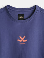 Logo Printed Oversized T-Shirt | Dark Blue